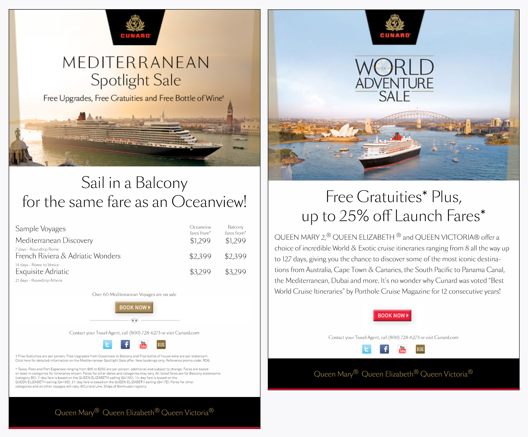 Cunard Email Campaign